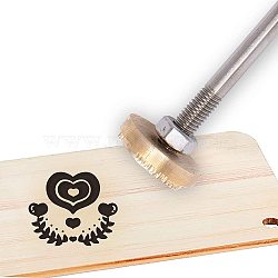 Stamping Embossing Soldering Brass with Stamp, for Cake/Wood, Heart Pattern, 30mm(AJEW-WH0113-15-113)