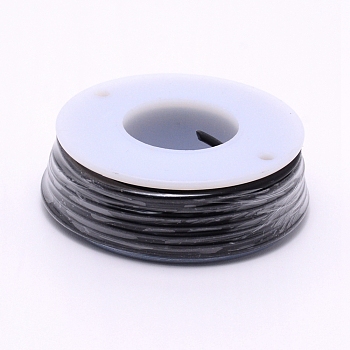 Matte Round Aluminum Wire, with Spool, Black, 12 Gauge, 2mm, 5.8m/roll