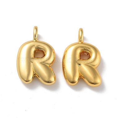 Real 18K Gold Plated Letter R Brass Pendants