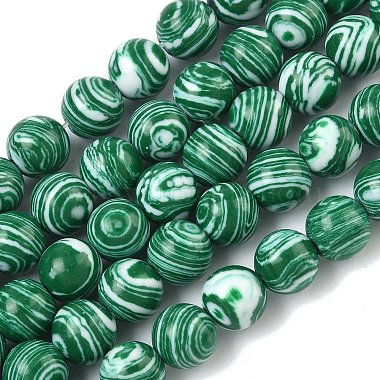 Synthetic Malachite Beads Strands(G-I199-32-8mm-L)-1