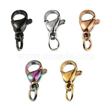 Mixed Color Others 304 Stainless Steel Lobster Claw Clasps