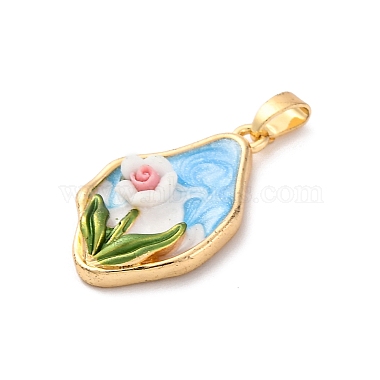 Brass Enamel Pendants(KK-S502-06G)-2