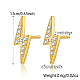 925 Sterling Silver Rhinestone Stud Earrings(YM3163-2)-2