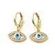 Horse Eye Real 18K Gold Plated Brass Dangle Leverback Earrings(EJEW-Q797-23G-05)-1