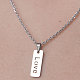 201 Stainless Steel Hollow Word Love Pendant Necklace(NJEW-OY001-26)-1