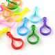 Opaque Solid Color Bulb Shaped Plastic Push Gate Snap Keychain Clasp Findings(X-KY-R006-M)-1