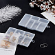 2Pcs Rectangle Polypropylene(PP) Bead Storage Container(CON-LP0001-32)-1