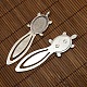 25x18mm Oval Glass Cabochon Cover for Antique Silver DIY Alloy Portrait Bookmark Making(DIY-X0121-AS-NR)-4