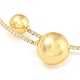 Rack Plating Brass Pave Clear Cubic Zirconia Round Ball Choker Necklaces(NJEW-A031-02-01G)-2