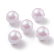 POM Plastic Beads, Imitation Pearl, Center Drilled, Round, Lavender, 9.5~10mm, Hole: 1.2mm(KY-C012-01C-04)