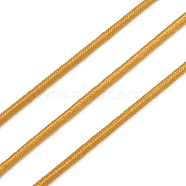 Polyester Elastic Cord, Round, Goldenrod, 1mm, about 49.21 Yards(45m)/Roll(EW-TAC0002-03C)