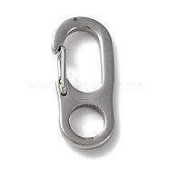 304 Stainless Steel Rock Climbing Carabiners, Spring Snap Hook Carabiners for Backpack Keychains Accessories, Stainless Steel Color, 27.5x12x5mm, Hole: 7mm(STAS-P328-08P)