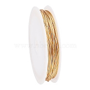 Elite Eco-Friendly Round Copper Wire, Copper Beading Wire for Jewelry Making, Long-Lasting Plated, Golden, 20 Gauge, 0.8mm, about 32.81 Feet(10m)/Set(CWIR-PH0002-05B)