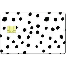 PVC Plastic Waterproof Card Stickers, Self-adhesion Card Skin for Bank Card Decor, Rectangle, Wave Point, 186.3x137.3mm(DIY-WH0432-118)