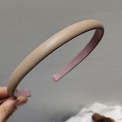 Solid Color Imitation Leather Hair Bands, for Women Girls, Camel, 10mm(PW23031774755)