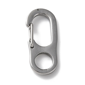 304 Stainless Steel Rock Climbing Carabiners, Spring Snap Hook Carabiners for Backpack Keychains Accessories, Stainless Steel Color, 27.5x12x5mm, Hole: 7mm