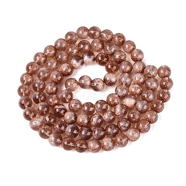 Transparent Half Spray Painted Glass Beads Strands(GLAA-Q110-02A-08)-2