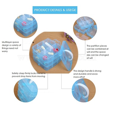 Rectangle Portable PP Plastic Detachable Storage Box(CON-D007-02D)-7