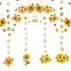 guirlande de tournesols en papier ahademaker(HJEW-GA0001-17)-1