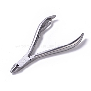 Stainless Steel Trim Cuticle Nipper, Manicure Tool, Stainless Steel Color, 95x50x8.5mm(X-MRMJ-WH0059-28)