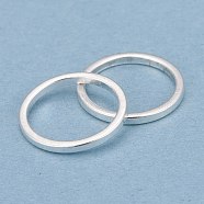 Brass Linking Rings, Long-Lasting Plated, Round Ring, 925 Sterling Silver Plated, 12x1mm, Inner Diameter: 10mm(KK-Y003-03E-S)