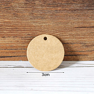 Retro Kraft Paper Gift Tags, Hange Tags, for Arts, Crafts and Food, Flat Round, BurlyWood, 3cm, 100pcs/bag(X-SCRA-PW0004-169A)