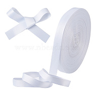 Thermal Transfer Polyester Flat Hanging Strap, DIY Accessories, White, 16x0.7mm, 25m/bundle(FW-TAC0001-02A)