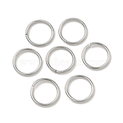 Tarnish Resistant 304 Stainless Steel Open Jump Rings, Saw Cut Seamless Round, Stainless Steel Color, 18 Gauge, 10x1mm, Inner Diameter: 8mm, about 1500pcs/bag(STAS-J013-10x1mm-01)
