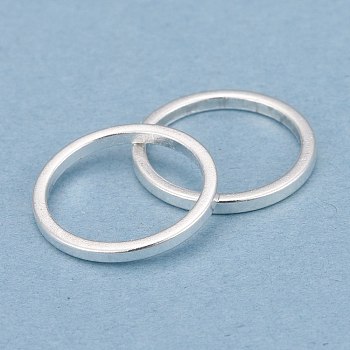 Brass Linking Rings, Long-Lasting Plated, Round Ring, 925 Sterling Silver Plated, 12x1mm, Inner Diameter: 10mm