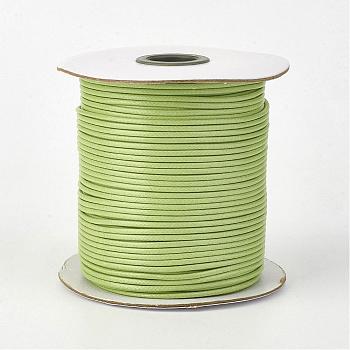 Eco-Friendly Korean Waxed Polyester Cord, Yellow Green, 2mm, about 90yards/roll(80m/roll)