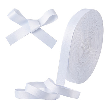 Thermal Transfer Polyester Flat Hanging Strap, DIY Accessories, White, 16x0.7mm, 25m/bundle