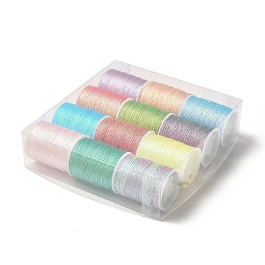 12 Rolls 12 Colors 6-Ply Polyester Cord(OCOR-L046-01B)-6