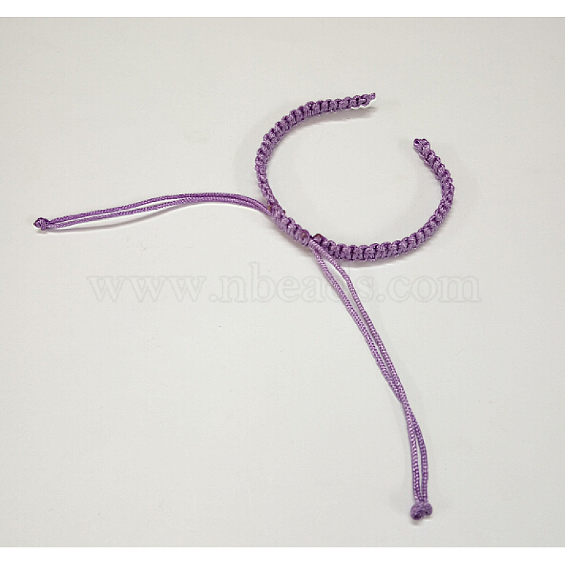 Braided Nylon Cord for DIY Bracelet Making, Medium Purple, 145