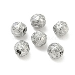 304 Stainless Steel Beads, Round, Stainless Steel Color, 5.8x5mm, Hole: 1.2mm(STAS-D204-23P)
