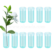 Plastic Flower Water Tubes, with Cap, Keep Fresh Rhizome Hydroponic Container, Floral Tube for Flower Arrangements, Light Cyan, 4.1cm, about 190pcs/bag(DIY-PH0026-46)