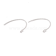 316 Surgical Stainless Steel Earring Hooks, with Vertical Loop, Stainless Steel Color, 15x23mm, Hole: 3x2.5mm, 22 Gauge, Pin: 0.6mm(STAS-D183-04P)