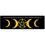 Wooden Tarot Card Stand Holder, Witchcraft Supplies, Rectangle, Star, 76.2x254mm(WICR-PW0012-01B-07)