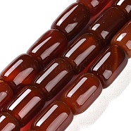 Natural Red Agate Beads Strands, Dyed & Heated, Column, 14.5~15x9.5~10mm, Hole: 1.8mm, about 27pcs/strand, 15.75''(40cm)(G-NH0019-A03-03)