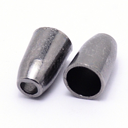 Alloy End Caps, Column, Gunmetal, 13.5mm, Hole: 3.5mm, Inner Diameter: 7mm(PALLOY-WH0076-75B)