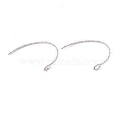 Tarnish Resistant 316 Surgical Stainless Steel Earring Hooks, with Vertical Loop, Stainless Steel Color, 15x23mm, Hole: 3x2.5mm, 22 Gauge, Pin: 0.6mm(STAS-D183-04P)