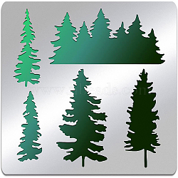 Stainless Steel Cutting Dies Stencils, for DIY Scrapbooking/Photo Album, Decorative Embossing DIY Paper Card, Matte Stainless Steel Color, Tree Pattern, 15.6x15.6cm(DIY-WH0279-086)