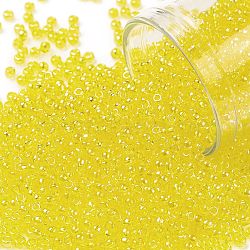 TOHO 11/0 Round Beads, Japanese Seed Beads, (175) Transparent AB Lemon, 11/0, 2.2mm, Hole: 0.8mm, about 1110pcs/10g(X-SEED-TR11-0175)