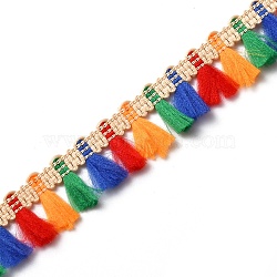 Colorful Polyester Tassel Fringe Trimming, Clothes Decoration, Costume Accessories, Navajo White, 7/8 inch(22mm), about 50 yards(45.72m)/card(OCOR-TAC0021-01A)