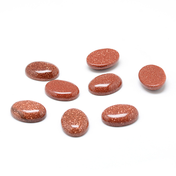 Synthetic Goldstone Cabochons, Oval, 25x18x7mm