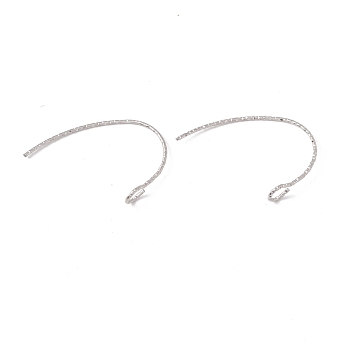 316 Surgical Stainless Steel Earring Hooks, with Vertical Loop, Stainless Steel Color, 15x23mm, Hole: 3x2.5mm, 22 Gauge, Pin: 0.6mm