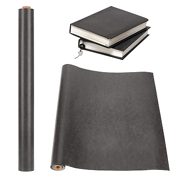 PU Imitation Leather Fabric, with Kraft Cardboard Mailing Tubes, Dark Slate Gray, 120x43x0.07cm