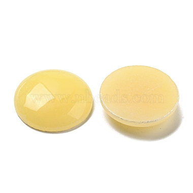 cabochons jaunes naturels de jade(G-C115-02B-31)-2