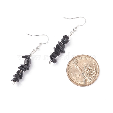 Natural Obsidian Chips Beaded Jewelry Set(SJEW-JS01232-01)-8