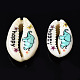 Printed Natural Cowrie Shell Beads(SSHEL-N032-29)-2