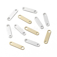Brass Chain Tabs, Chain Extender Connectors, Long-Lasting Plated, Mixed Color, 13.5x3x0.5mm, Hole: 1.2mm and 1.8mm(KK-L205-02)